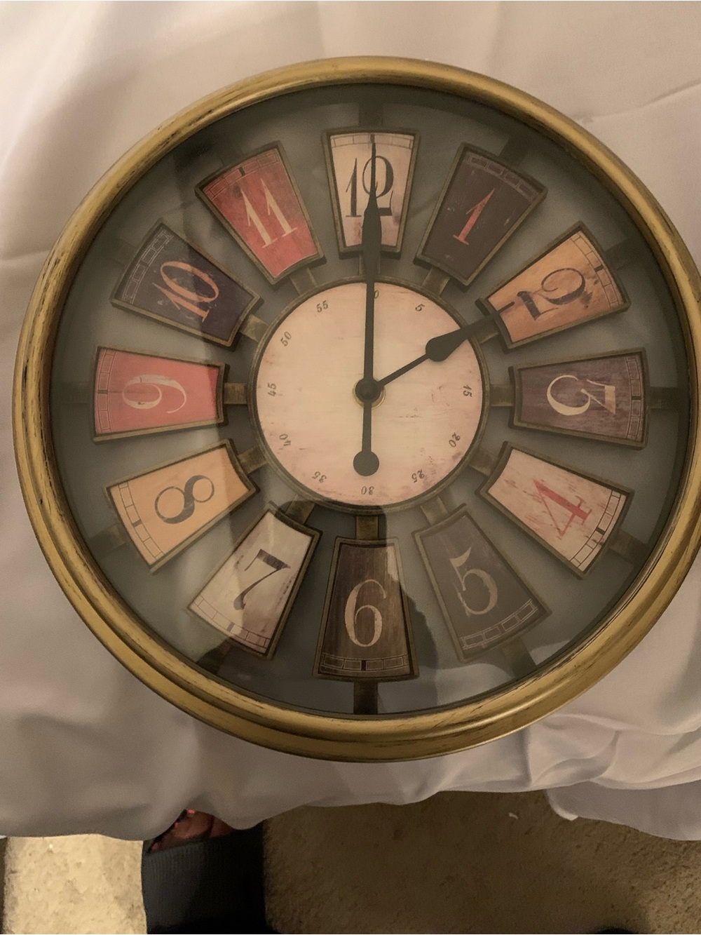 Vintage-Style Multicolor Wall Clock by Firstime